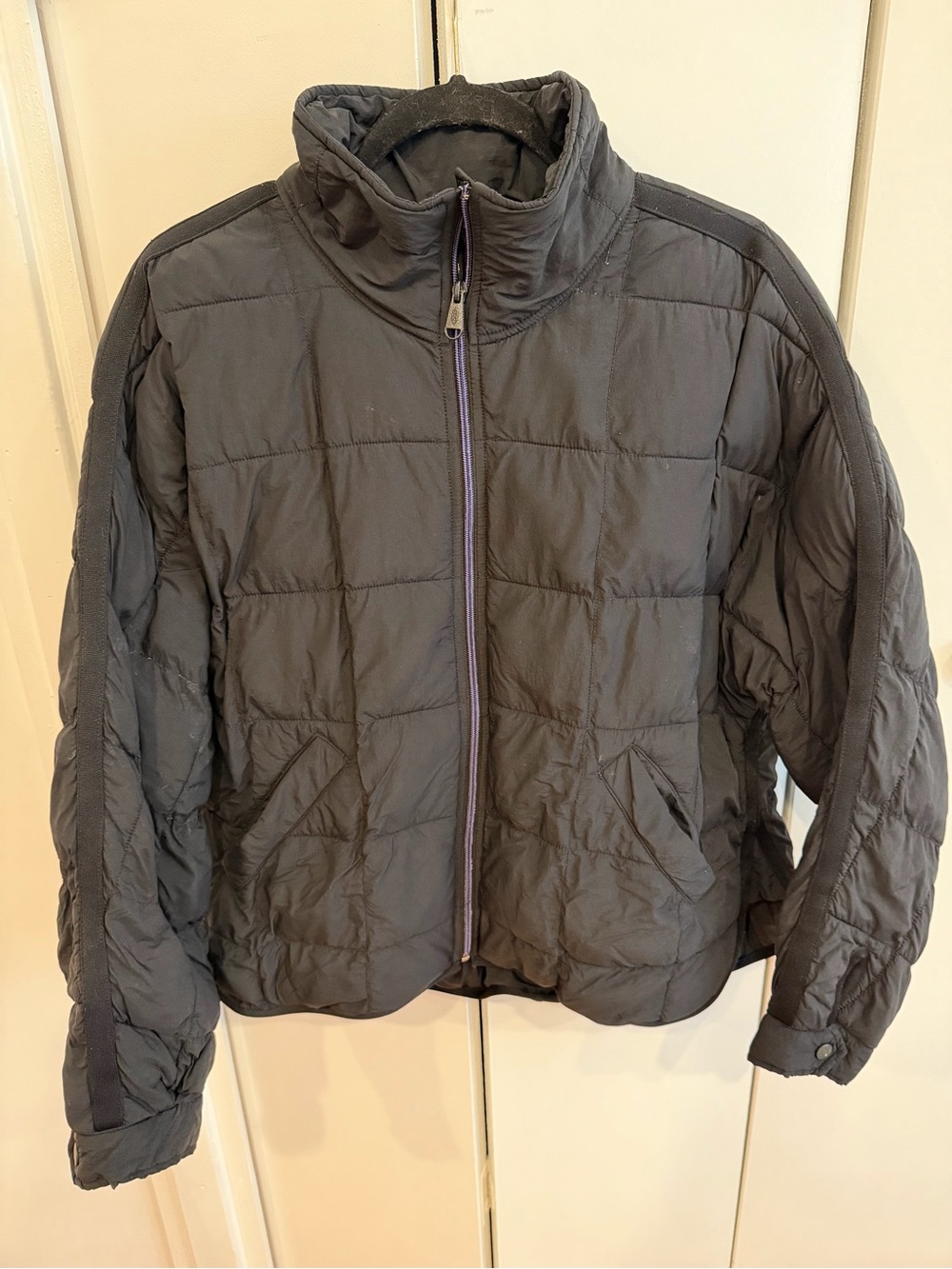 Women’s Quilted Black Zip-Up Jacket - free people movement